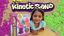 Kinetic Sand Ice Cream Treats Playset Make Your Own Ice Cream Dessert with Kinetic Sand HZHtube Kid