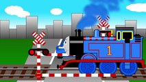 Learn Colours Thomas Train with Lightning McQueen Railroad Crossing - Colors for Kids 電車 踏切 アニメ