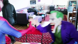 Spiderman vs Pink Spidergirl vs Joker vs Venom - Superhero Fun Movie in Real Life