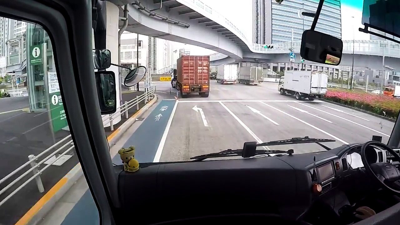 日野セレガ【型式QRG-RU1ASCA】【原動機A09C】東京港トンネル海側 西行きを走って台場から品川区八潮へ