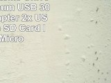 Juiced Systems Universal Aluminum USB 30 Media Adapter  2x USB 30 Ports  SD Card Input