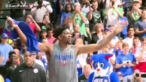 Joel Embiid tape des pas de danse