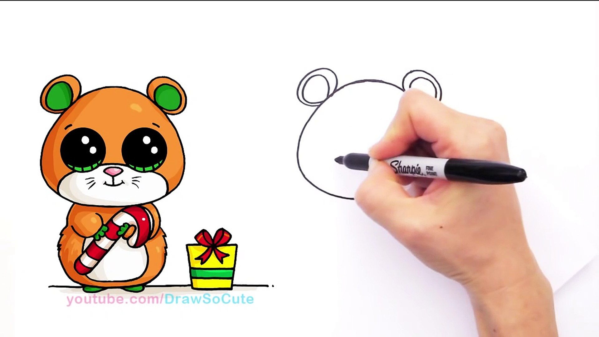 How to Draw Beanie Boo Hamster Mouse Cute step by step Christmas Special -  動画 Dailymotion