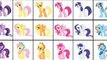 My Little Pony Transforms - Color Swap Mane 6 Everypony ALL Colors MLP - Coloring Videos For Kids