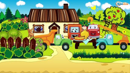 My Red Truck episodes with vehicles | Trucks for kids | Cartoons for children Part 2