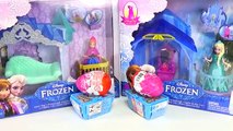 Frozen Elsa e Anna Quarto do Castelo Shopkins Barbie Ovos Surpresas Disney Toys. Em Português