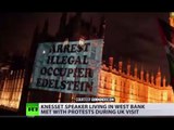 ‘Arrest occupier!’ Israeli politician living in West Bank met with protest in UK