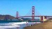 Warship Sails Under Golden Gate Bridge for Celebration of US Armed Forces