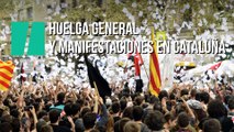Huelga general y manifestaciones en Cataluña
