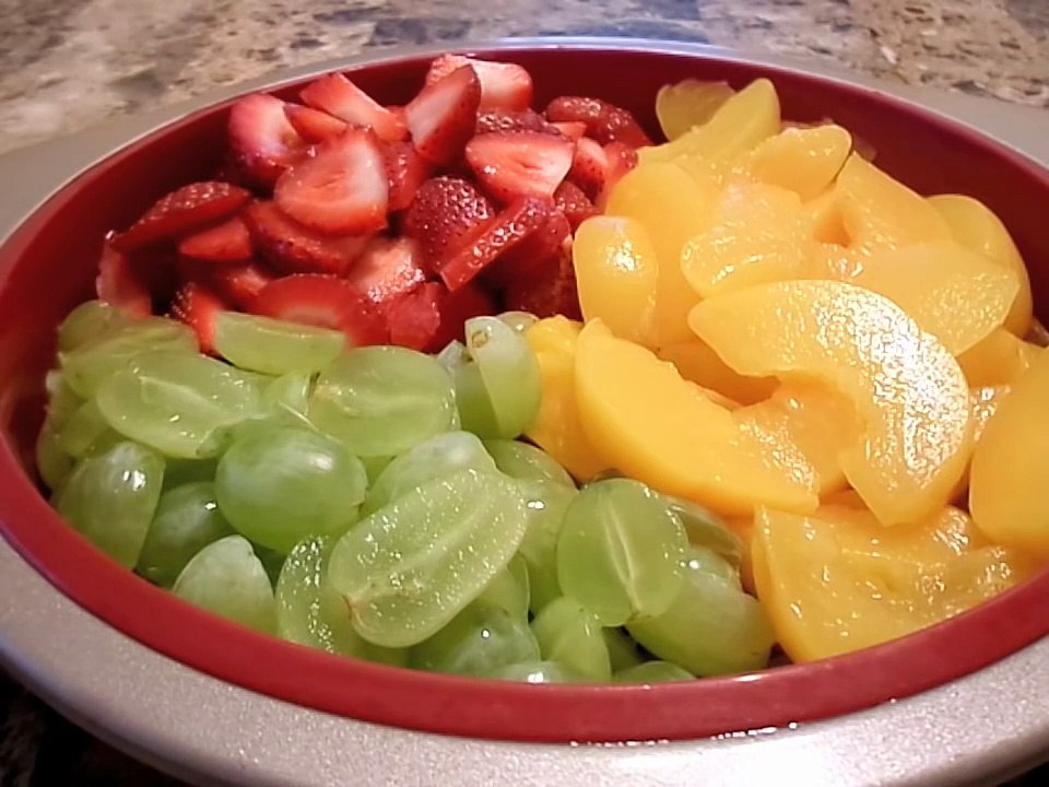 GELATINA TRANSPARENTE CON FRUTAS