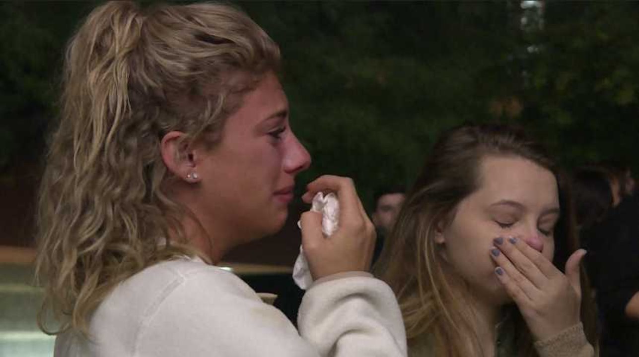 Veillée des étudiants de l'université du Nevada après la fusillade à Las Vegas