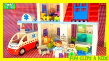 Toys LEGO Duplo Hospital with Ambulance and doctors unboxing, Legos Duplo blocks sets in Lego videos
