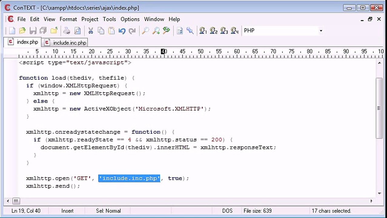 PHP Training In Jaipur|PHP Training Companies In Jaipur| Loading in file Contents to a DIV Part 3