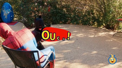 Best Action Scenes of new Spiderman vs Batman Real Life Superhero Battle Fun Kids Video