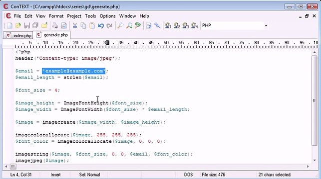PHP Training In Jaipur|PHP Training Companies In Jaipur| Protecting Email with String to Image Part 3