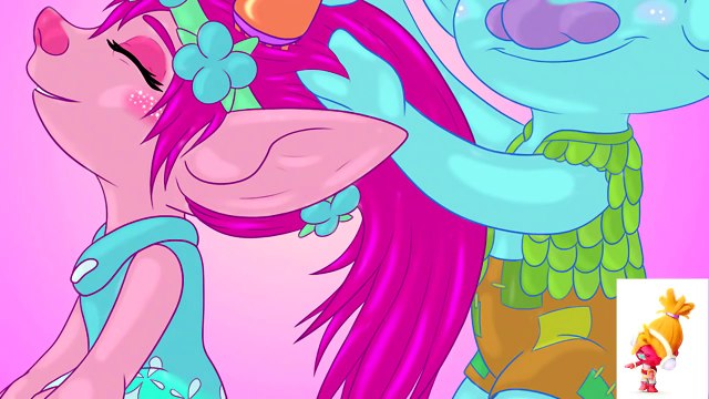 Trolls Movie Coloring Branch Combs Her Hair Princess Poppy - Troll Branch
