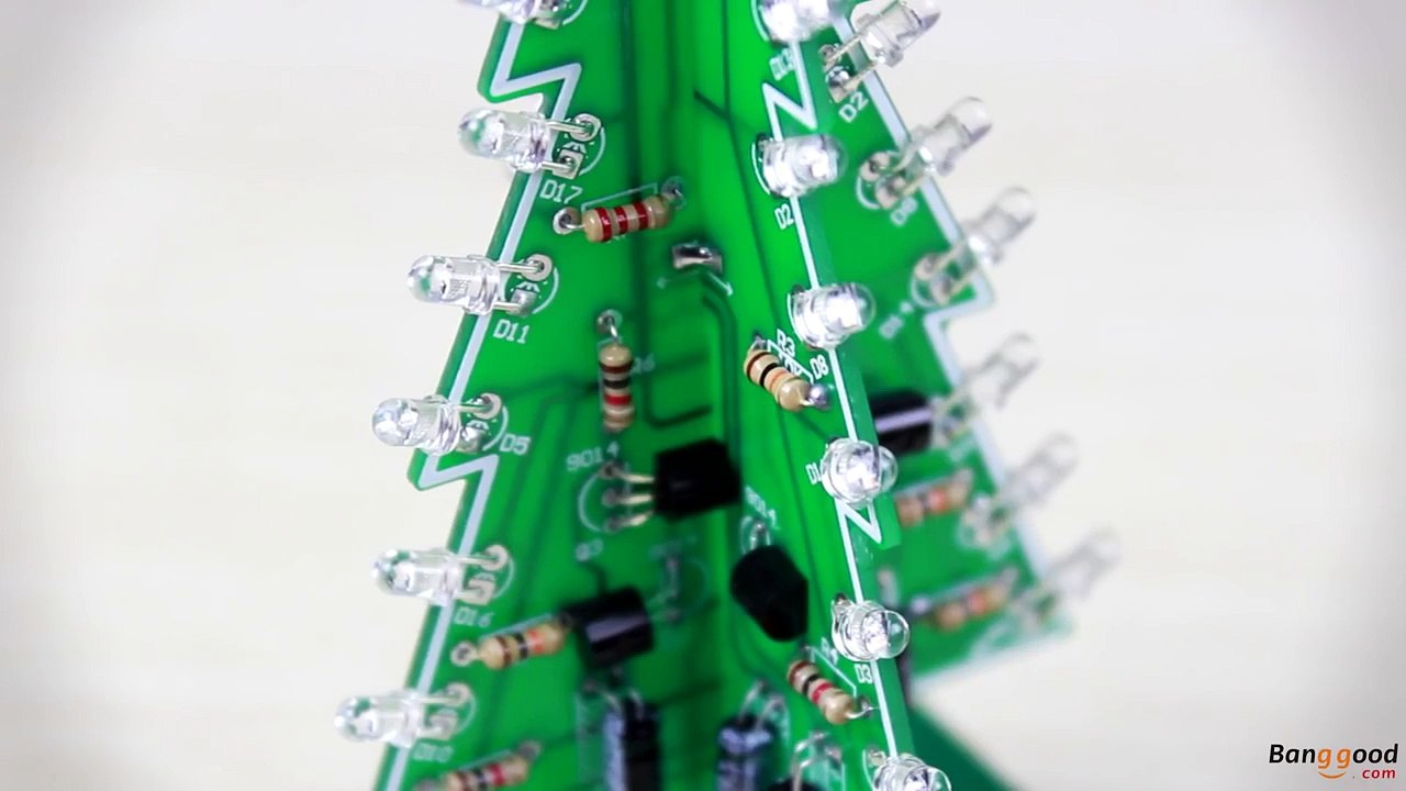 3D Christmas Tree LED Flash Kit 3D DIY Electronic Learning Kit