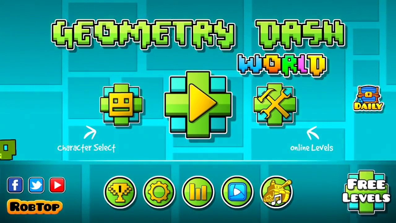 Playing Geometry Dash WORLD