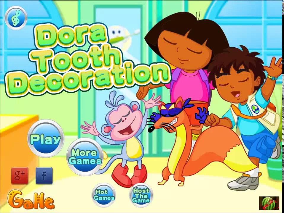 dora poznaje świat gra u dentysty diego i butek