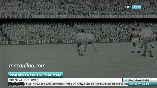 [HD] 29.06.1958 - FIFA World Cup 1958 Final Match Brasil 5-2 Sweden