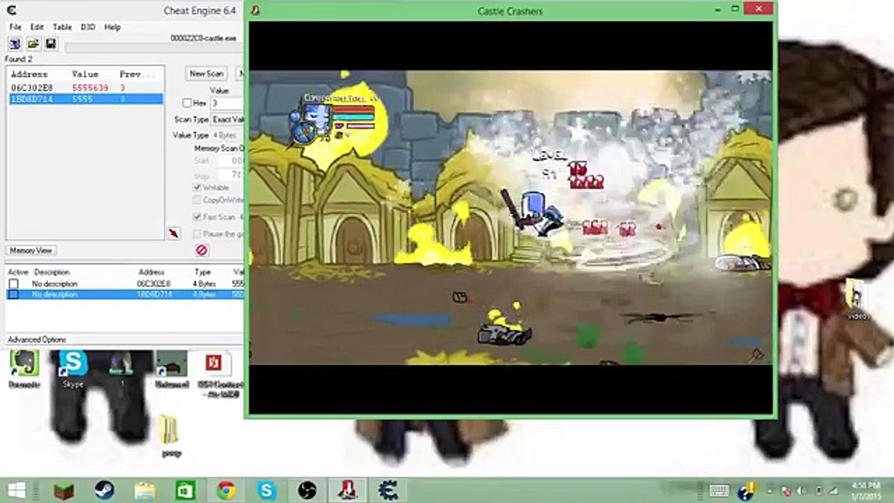 How to hack Castle Crasher Lvl 99 and 999999999 money!