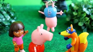 Pig George preso por Raposo de Dora Aventureira - Peppa Pig Portugues Episodios 2016
