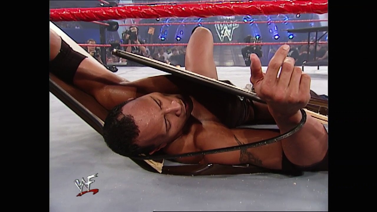 The Rock vs. The Dudley Boyz - WCW Championship Handicap Tables Match: Raw, Oct. 1, 2001