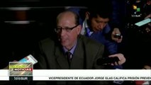 Ecuador: prisión preventiva para el vicepresidente Jorge Glas