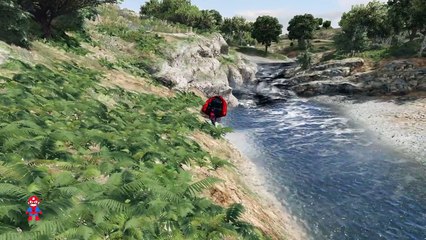 Spiderman Motorbike in Train Trouble! Cars Cartoon for Children Songs with Action SHS