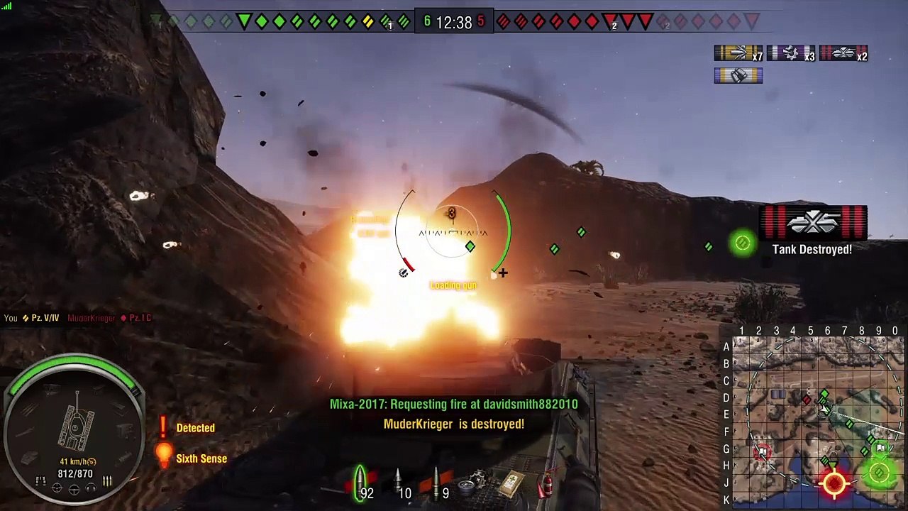 Topgun ja High caliber mitalit Pz V/IV tankilla