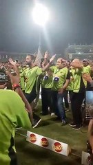 Danny Morrison and Matthew Elliot dance Lahore Qalandars