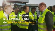 Cinq mois après, Macron revient à l'usine Whirlpool d'Amiens et l'ambiance a changé
