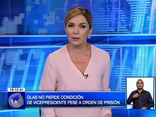 Jorge Glas no pierde condición de Vicepresidente pese a orden de prisión