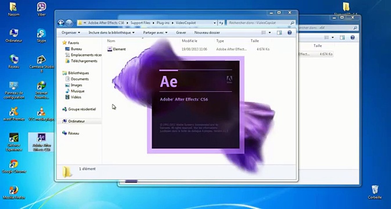 Tuto Cracker Element 3D 1.6v et installer 7 Pack Video Copilot