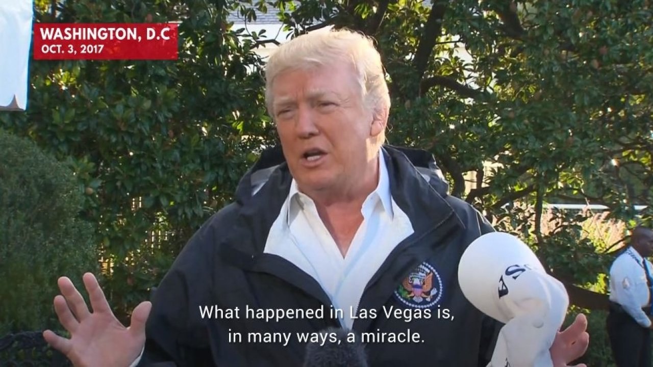 President Trump calls Las Vegas shooter Stephen Paddock a sick man