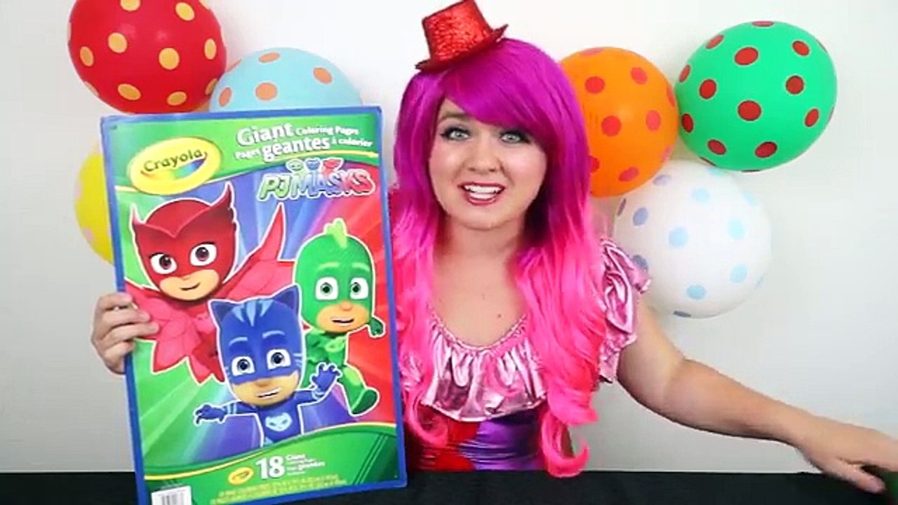 Coloring Romeo PJ Masks GIANT Coloring Book Page Crayola Crayons | KiMMi THE CLOWN