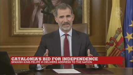 Spain''s King Felipe VI addresses the nation