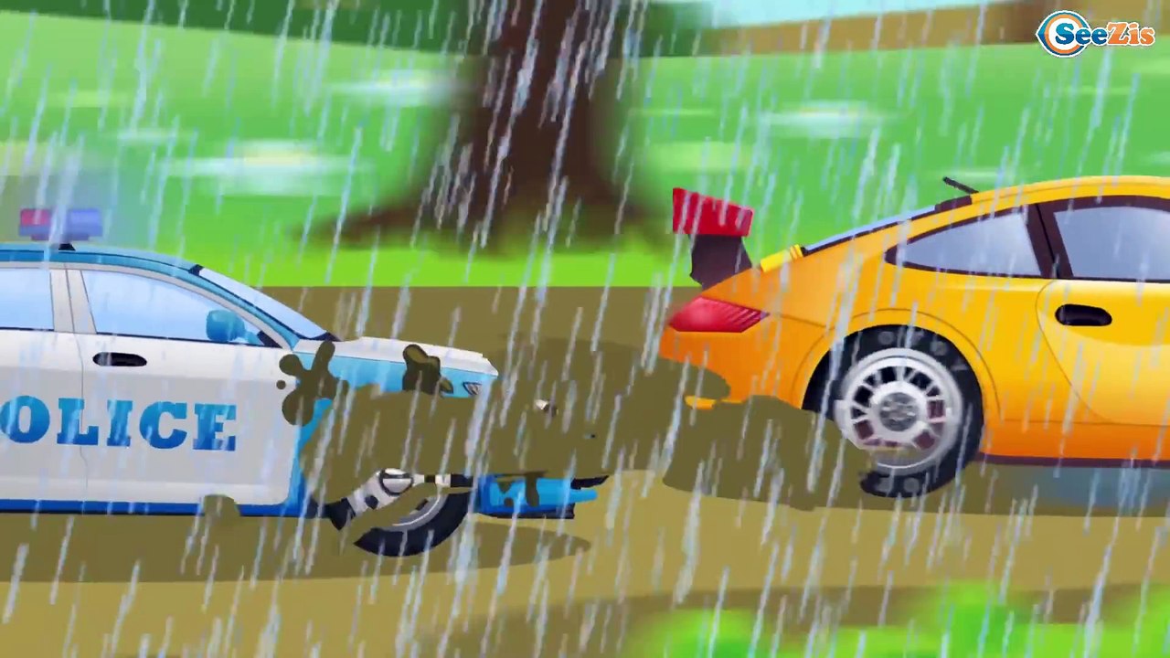 La Voiture de police - CETTE VOITURE EST UN MONSTRE! - Super Dessin animé en français