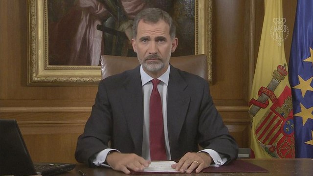 In a rare televised political message, the King of Spain says Catalan leaders have broken the laws of the state and shown an inadmissible lack of loyalty to Spain over Sunday's referendum