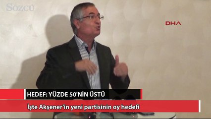 Akşener’in yeni partisinin oy hedefi