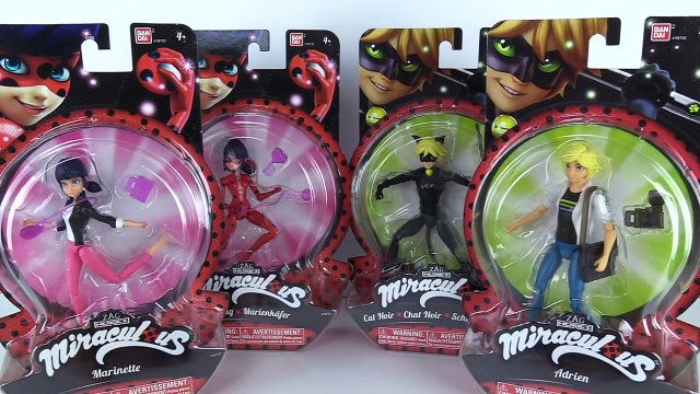 Miraculous Ladybug Action Figure Dolls FULL SET Ladybug, Cat Noir, Marinette, Adrien | Toy Caboodle