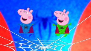 5 Little Peppa Pig Spiderman Jumping on the Bed / Nursery Rhymes Lyrics and More