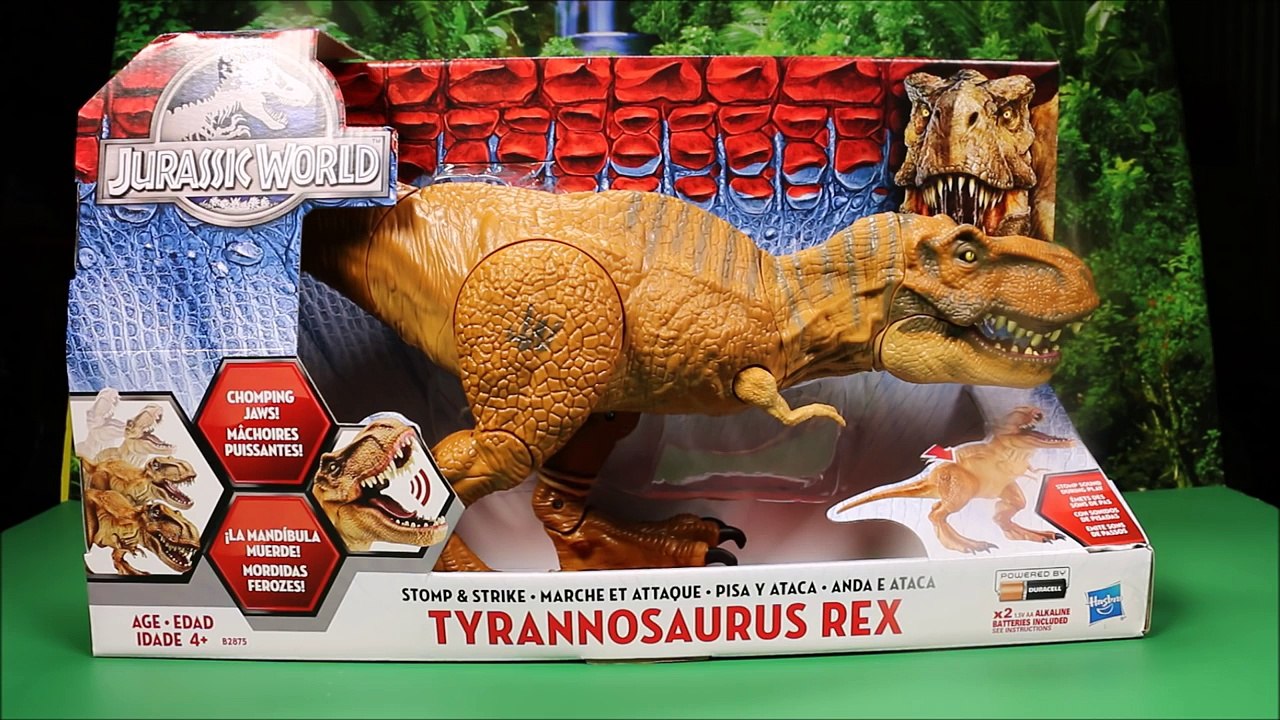NEW JURASSIC WORLD STOMP AND STRIKE TYRANNOSAURUS REX new REVIEW VS Hybrid INDOMINUS REX - WD Toys
