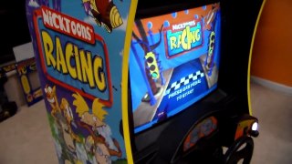 Nicktoons Racing Arcade Game ! Gameplay, cabinet design, artwork overview
