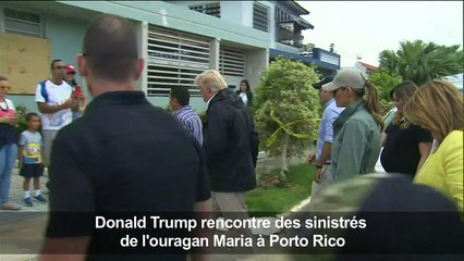 Trump rencontre des sinistrés de l'ouragan Maria à Porto Rico