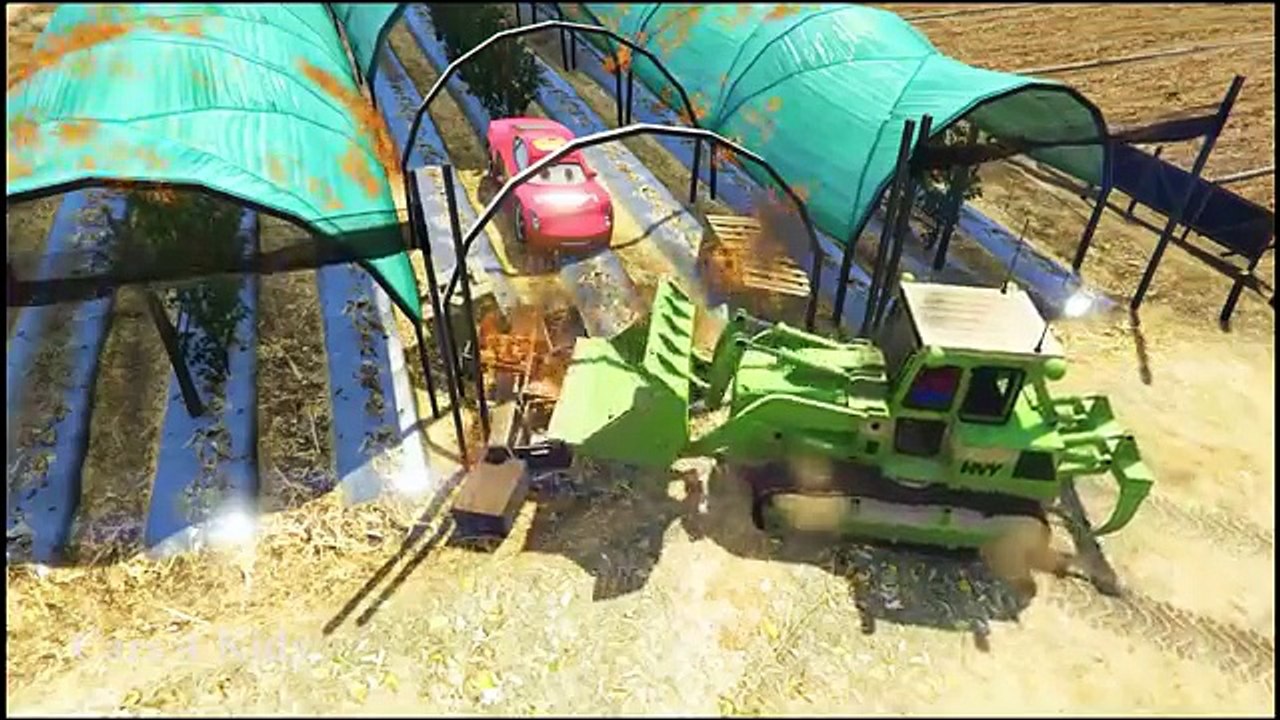 Lightning McQueen in Trouble! Spiderman Cars CARTOON for Kids /w Children Nursery Rhymes Songs