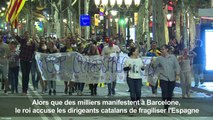 Le roi accuse les dirigeants catalans de fragiliser l'Espagne
