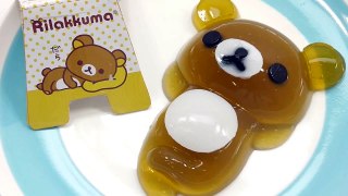 How to Make Rilakkuma Pudding Jelly Cooking Learn The Recipe DIY 리락쿠마 와 키이로이토 푸딩 젤리 만들기