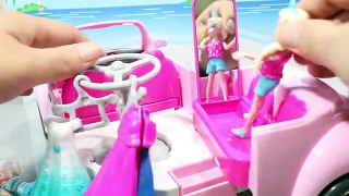 Toy Surprise Disney Frozen Elsa Anna Trip Cars Dolls Dress up Learn Colors Slime