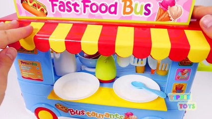 Fast Food Truck for Kids Cooking Kitchen Toy Playset for Kids-jAsVmrAlfTs